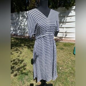 Tucker Blue and White Patterned Dress